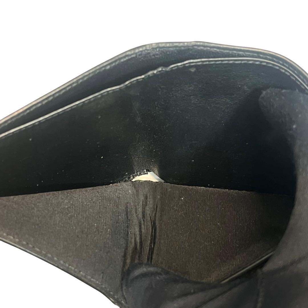 希少✨バレンシアガ 二つ折り財布 エブリデイ ロゴ レザー ブラック 黒