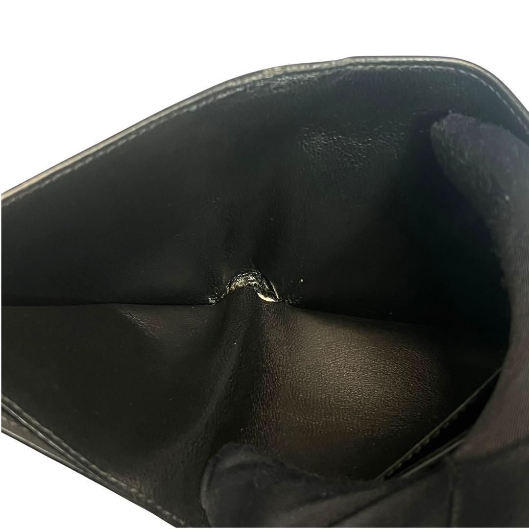 希少✨バレンシアガ 二つ折り財布 エブリデイ ロゴ レザー ブラック 黒