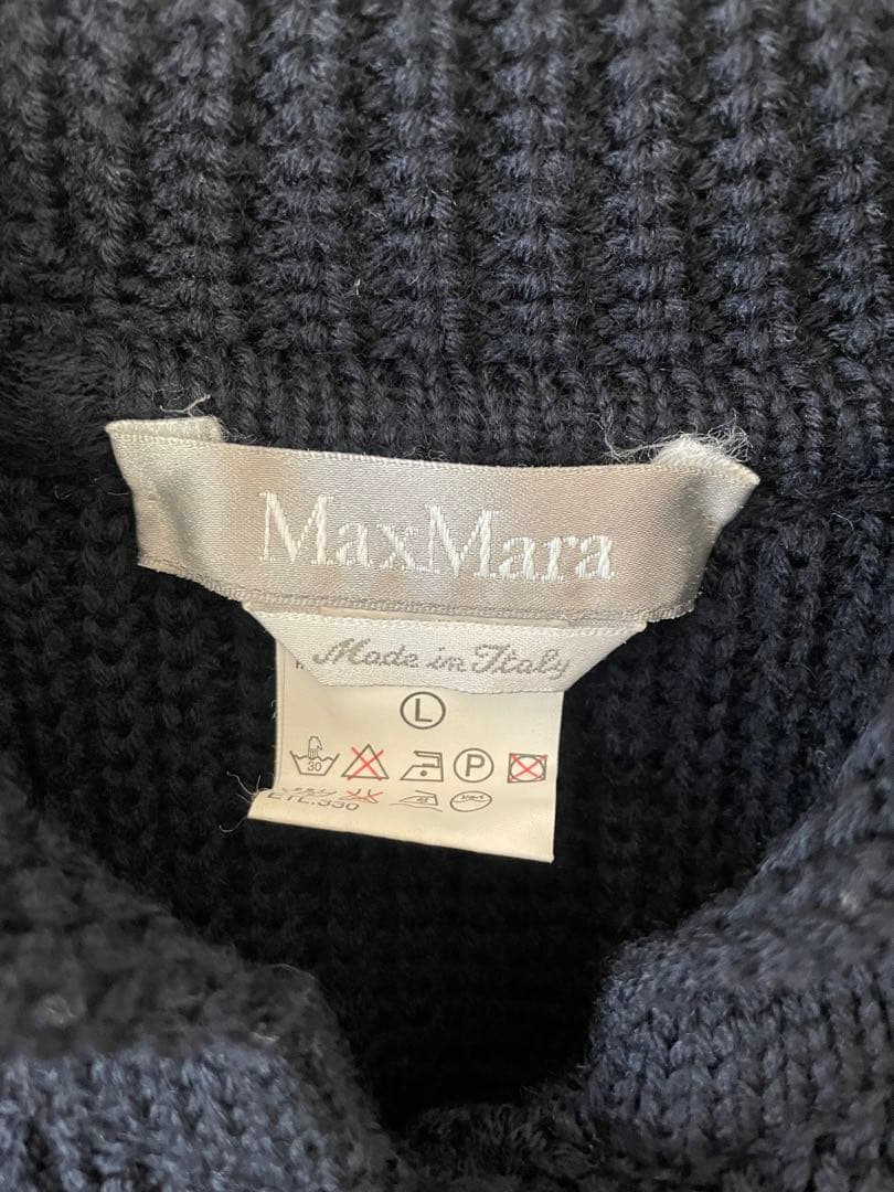 Max Mara ネイビー コート ウール