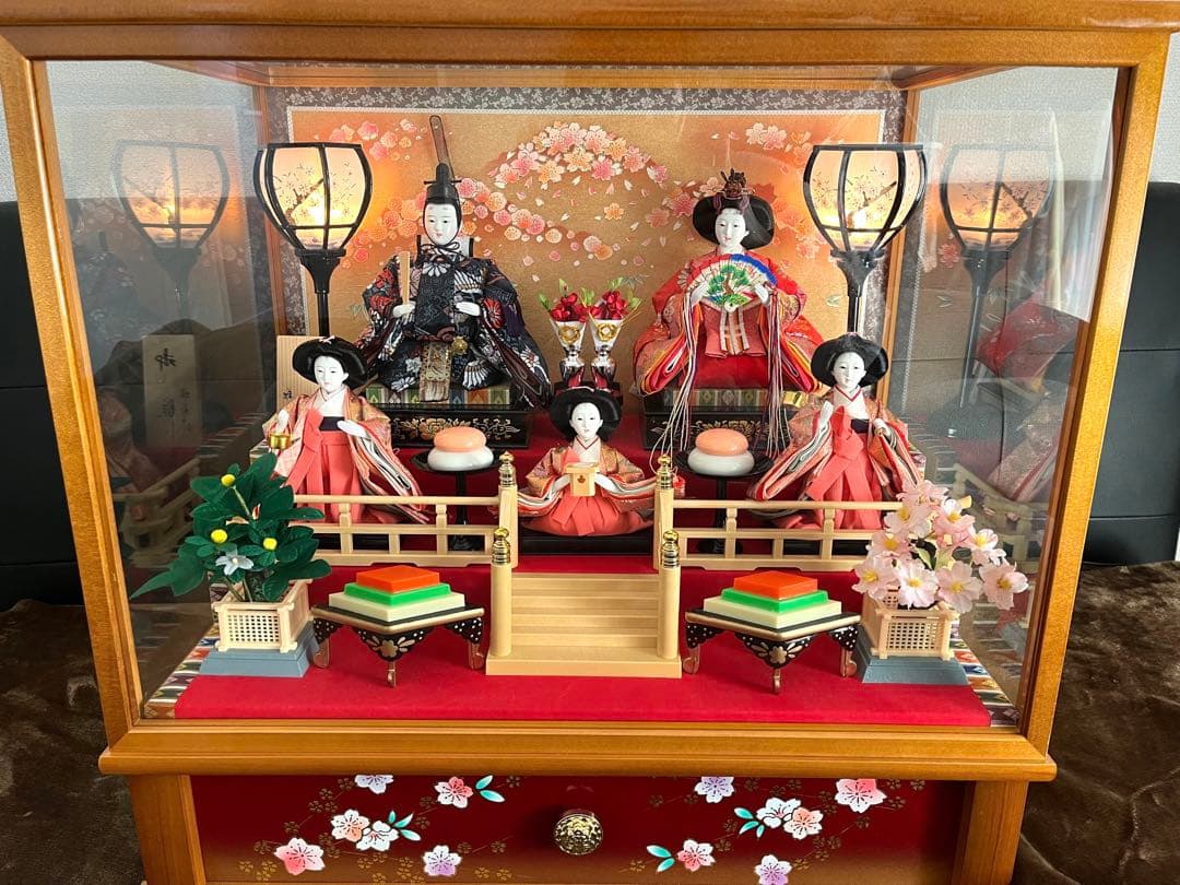 雛人形 ガラスケース  特製 親玉飾