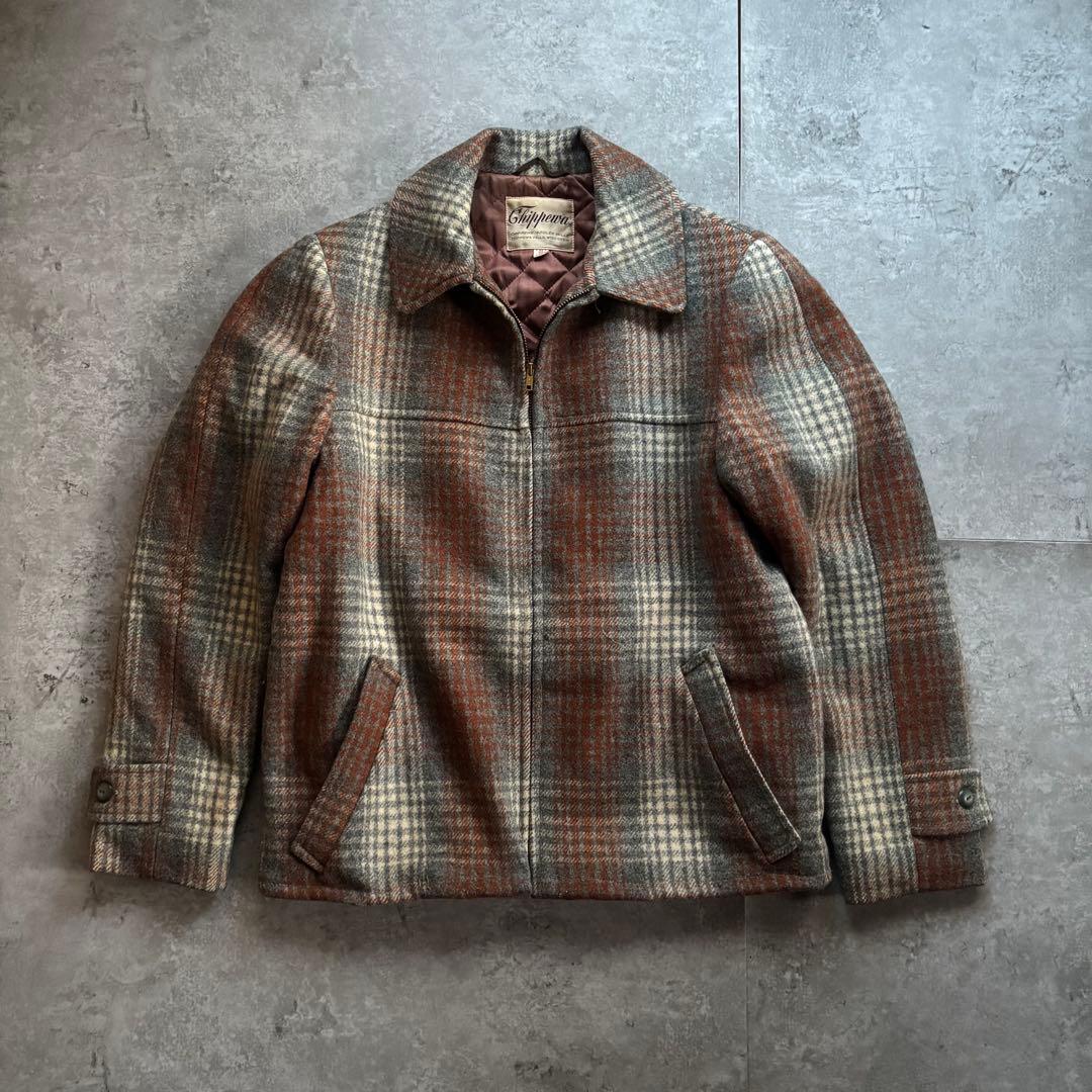 古着　50s ウール　チェック　ジャケット　検索　スポーツジャケット　スポジャケ