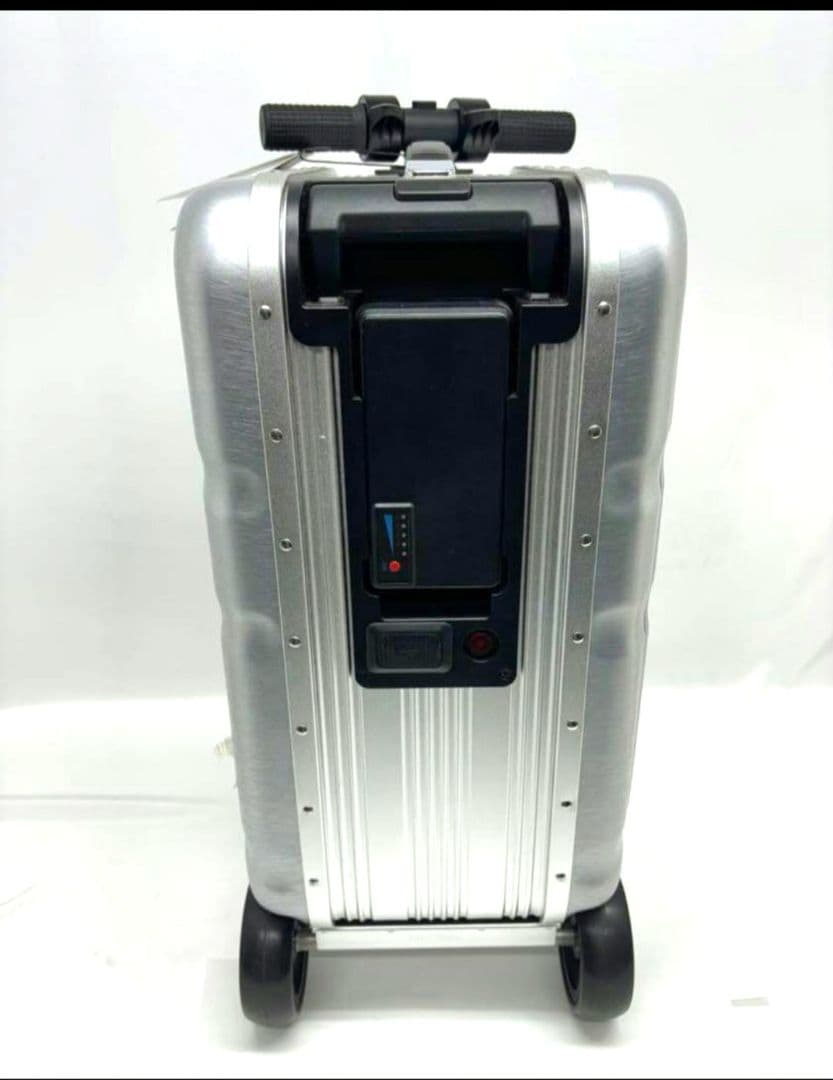 【44】HANZO シルバー　乗れる　電源 スーツケース キャリー