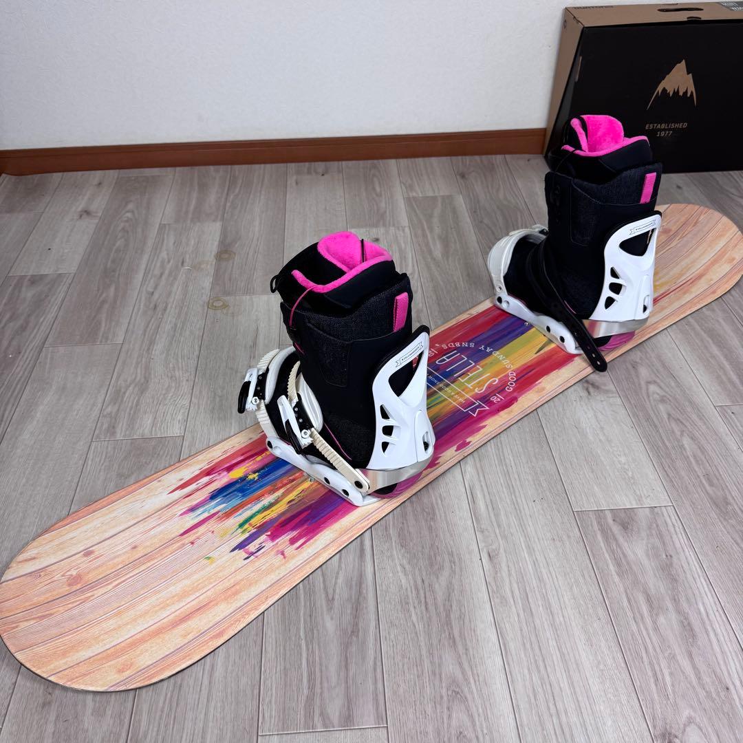 STELLA レディース スノーボード 140cm 三点セット