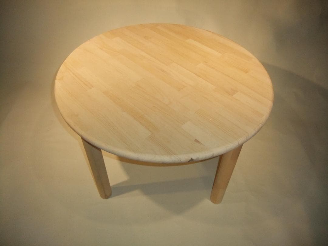 無垢パイン材丸テーブル★天然木★おしゃれ★ちゃぶ台★木の香り④