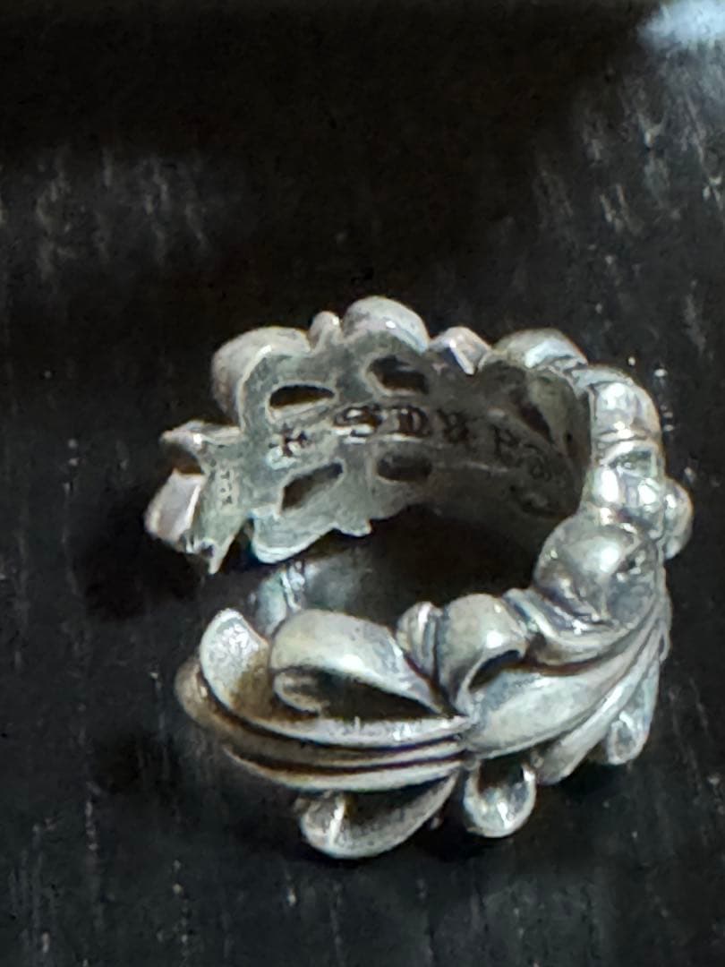 ダブルフローラルクロスリングシルバー925