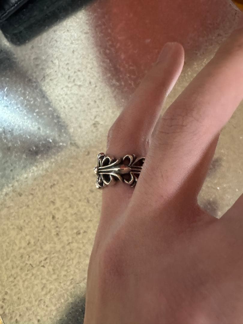 ダブルフローラルクロスリングシルバー925