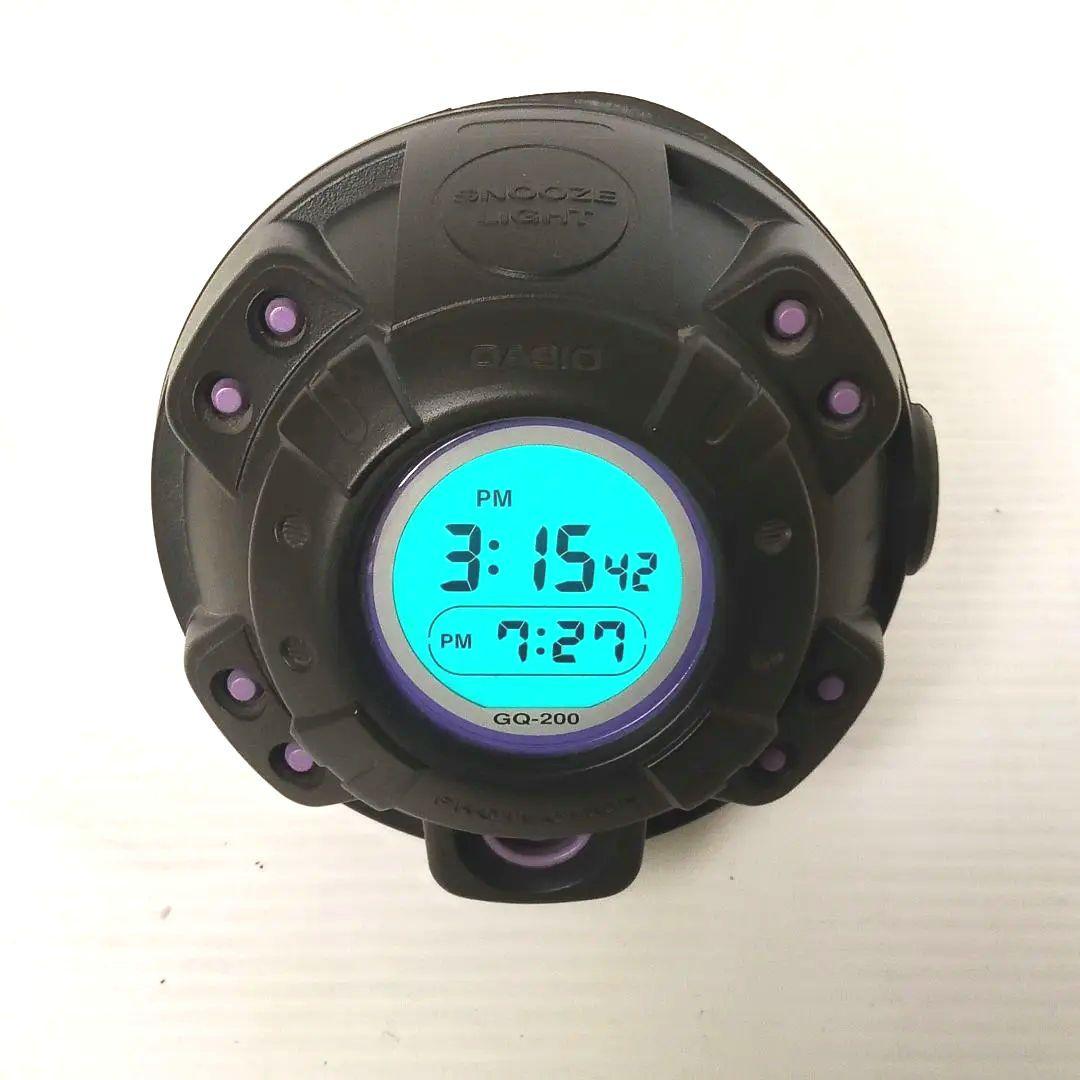 CASIO GQ-200 デジタル置時計 黒/紫 レアカラー