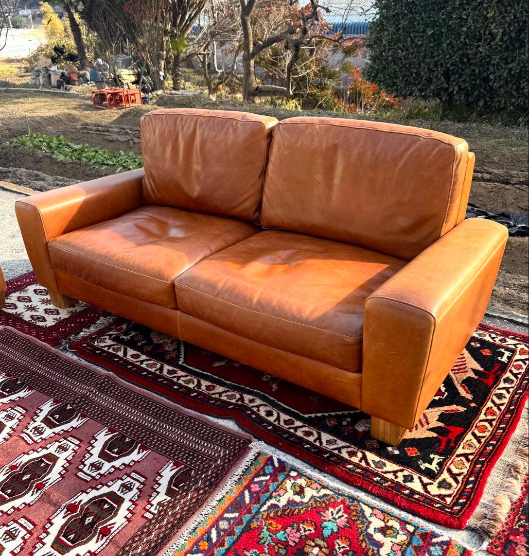 ACME FURNITURE フレスノ ソファ レザー キャメル 3人掛