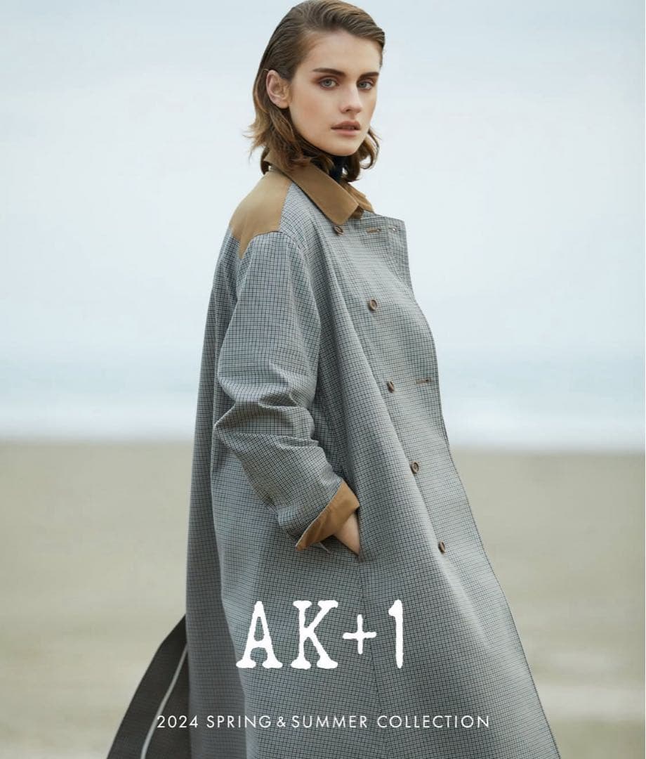 AK+1 エーケーワン　グレンチェック　コート