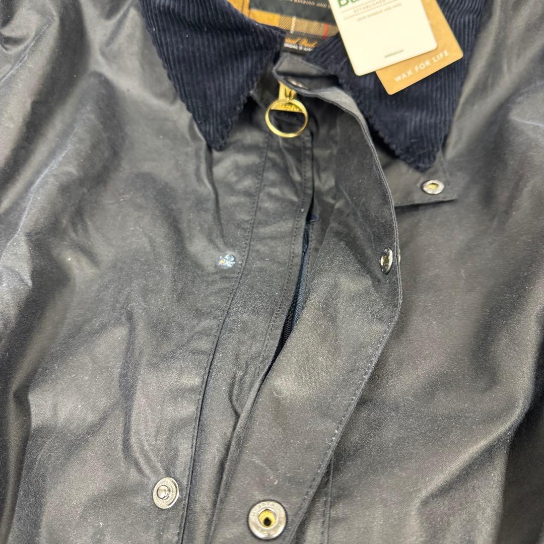 【ボタン取れあり】Barbour / BORDER WAX ネイビー サイズ40