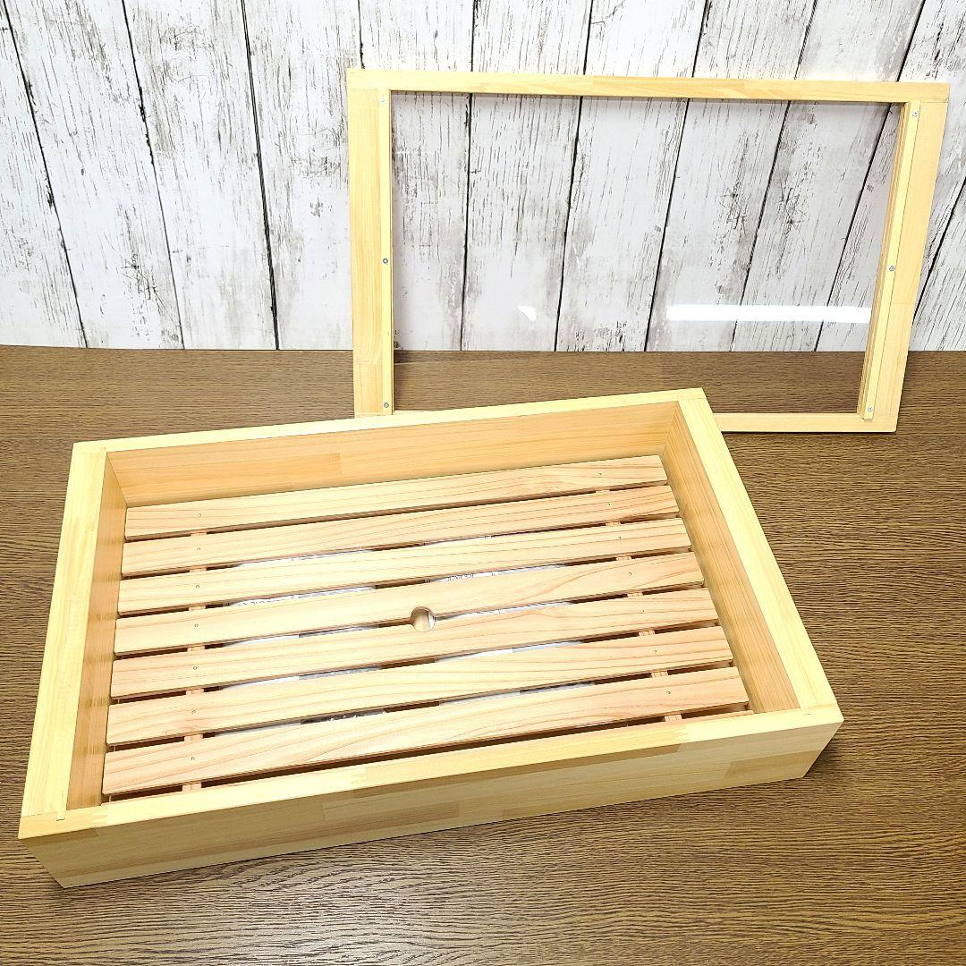 No11189【新品】 寿司ネタケース ネタ箱　目皿・アクリル蓋付【保冷剤付き】