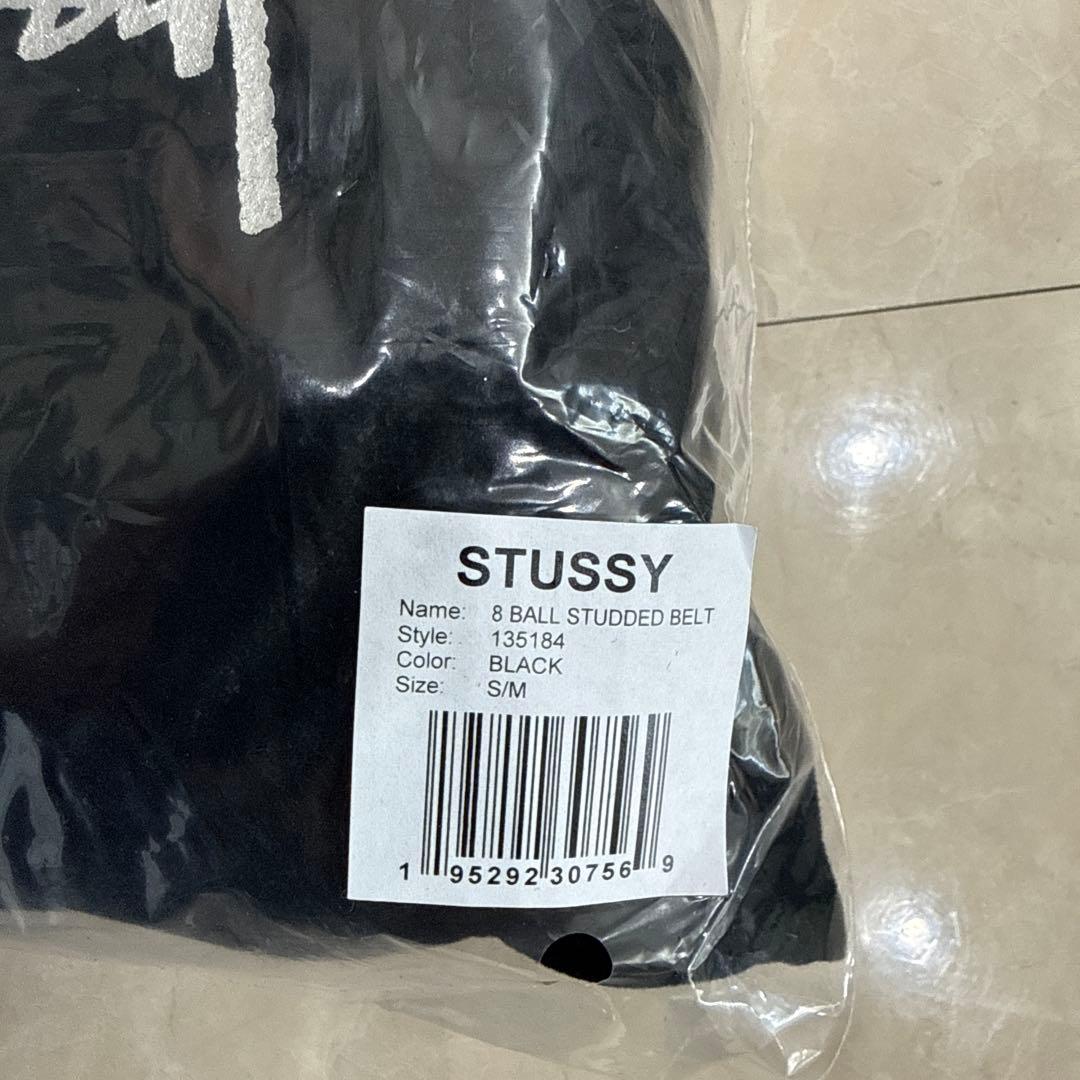 STUSSY 8 BALL STUDDED BELT S/M ブラック