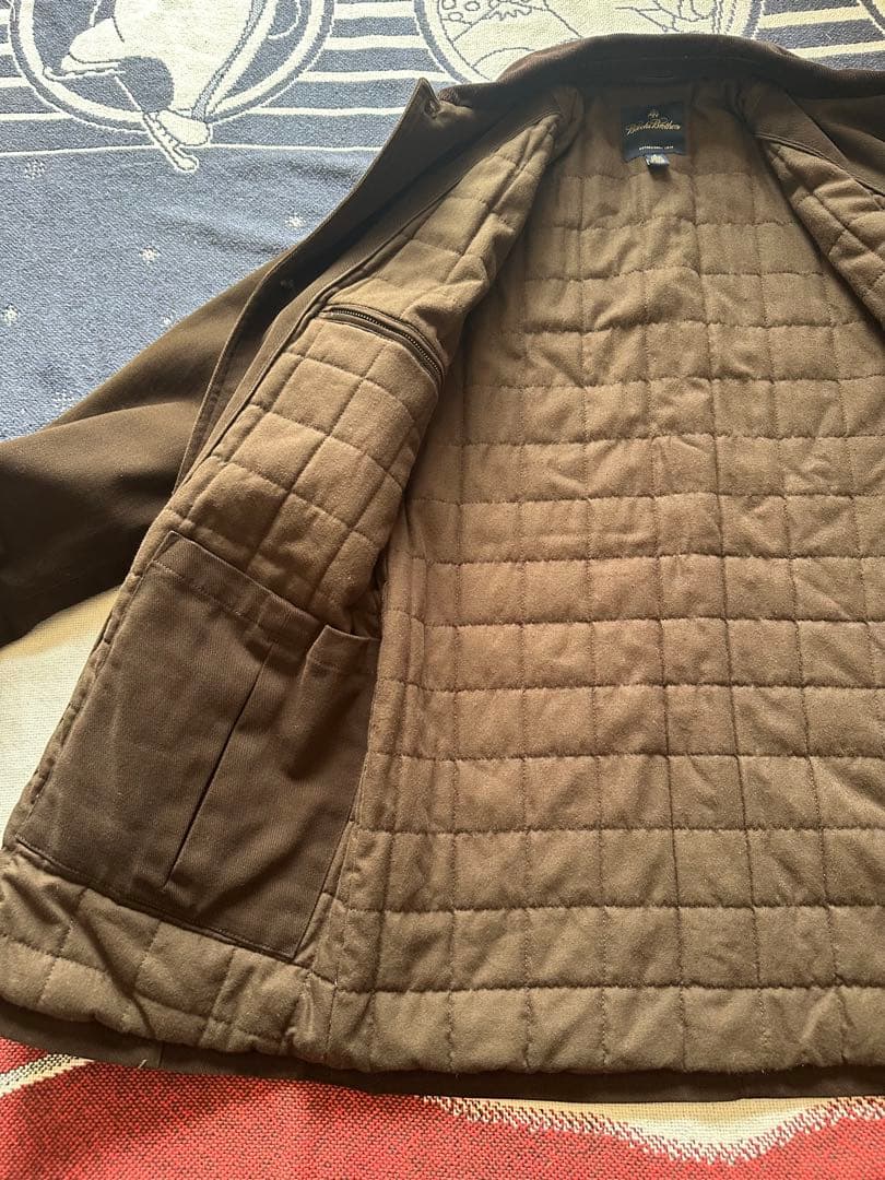 brooks brothers イタリア製　ステンカラーコート　ハンティング