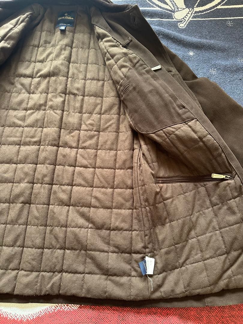 brooks brothers イタリア製　ステンカラーコート　ハンティング