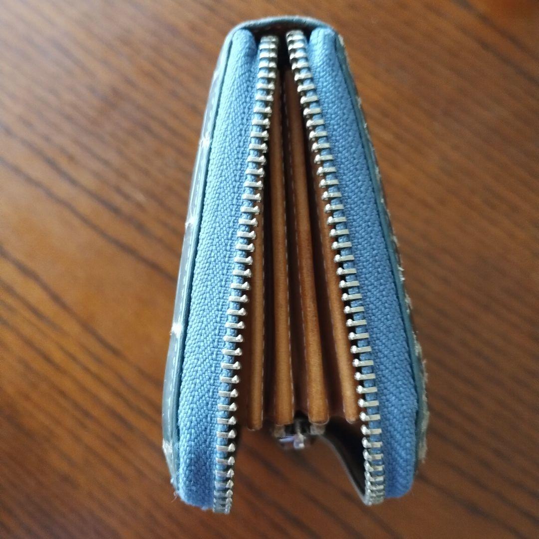 【奴凧】GODANEシャインクロコダイル長財布　ブルーグレー　男性女性