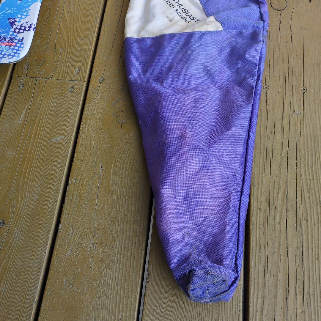 【中古】 KAZAMA スキー板126cm・ストック・ブーツセット　袋おまけ付き