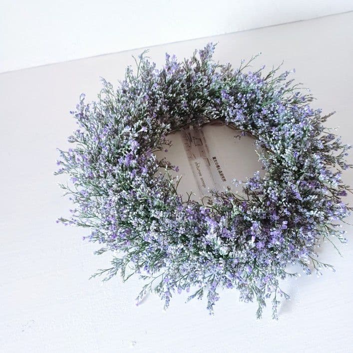 新品 未使用 ドライフラワー リース スターチス ブルーファンタジア【オーダー】