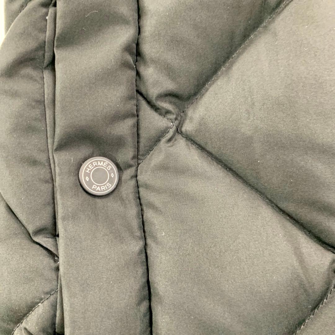 エルメス　HERMES キルティング　ダウンベスト　ブラック　サイズ36 超美品