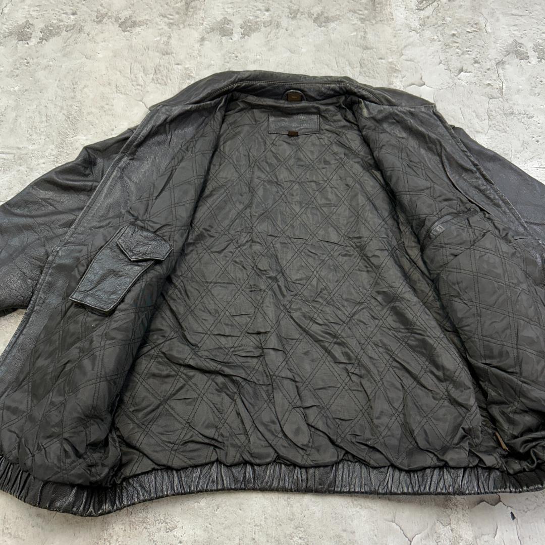セ*ィ様 セントジョンズベイ　ブルゾンタイプ　レザージャケット　古着　ダークブラ