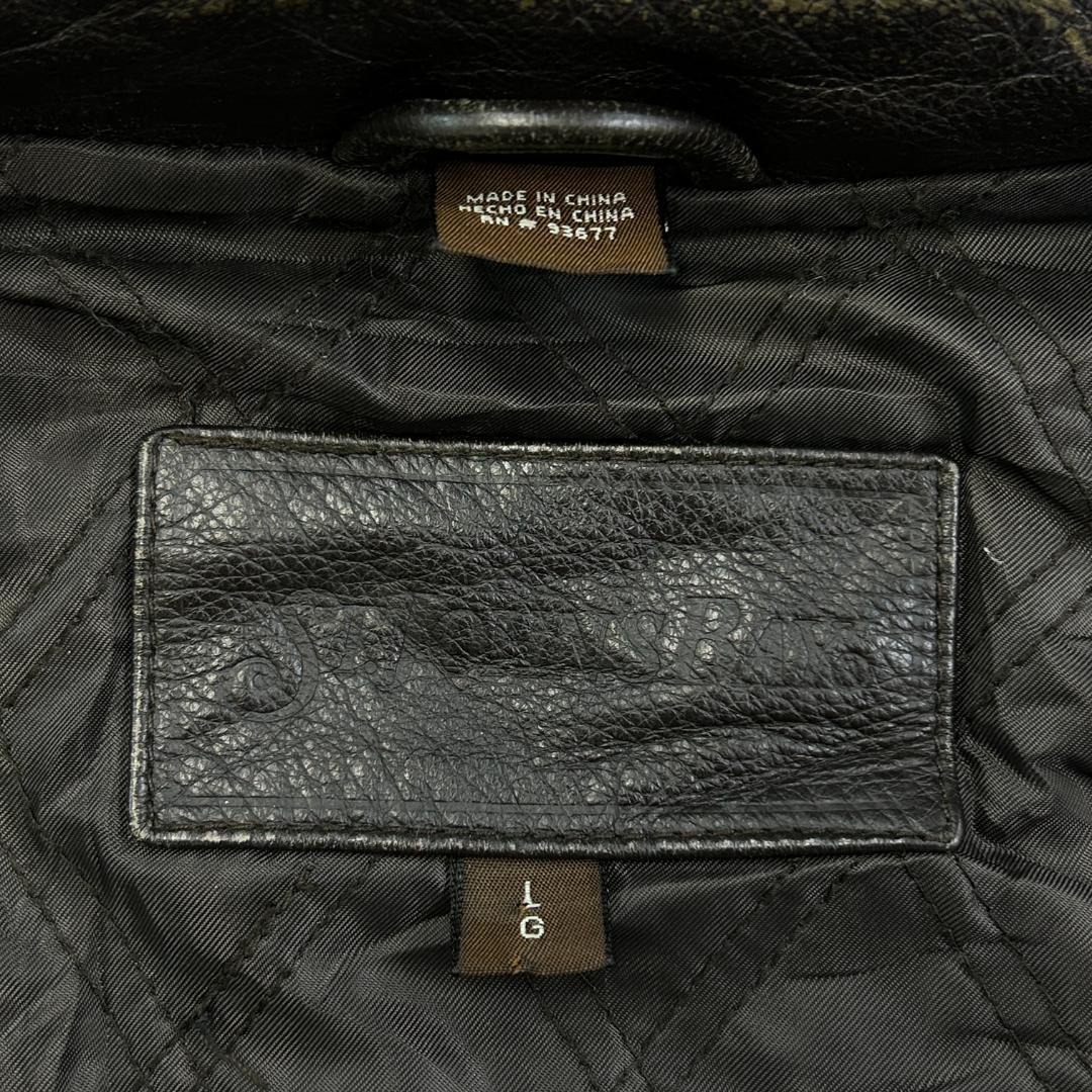 セ*ィ様 セントジョンズベイ　ブルゾンタイプ　レザージャケット　古着　ダークブラ