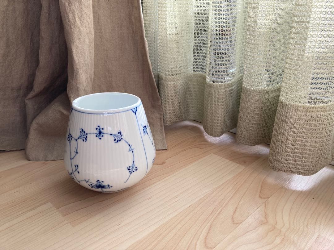 ロイヤルコペンハーゲン　ブルーフルーテッドプレイン　フラワーベース　S