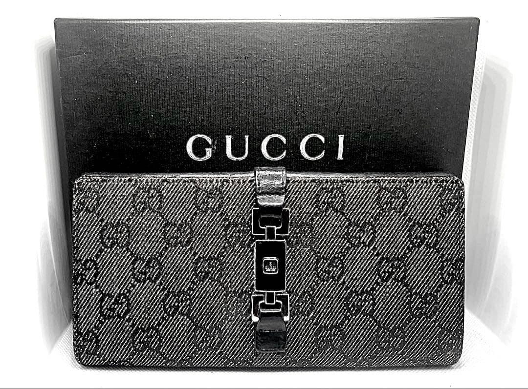【箱付き•新春限定特価】GUCCI グッチ ジャッキー 長財布 GG キャンバス