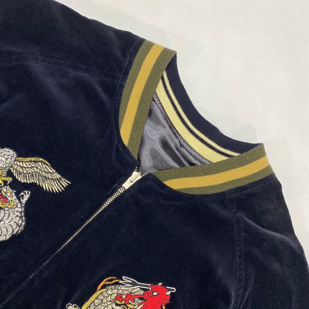 テッドマン ベロア 別珍 サテン スカジャン 和柄 刺繍 アメカジ リバーシブル