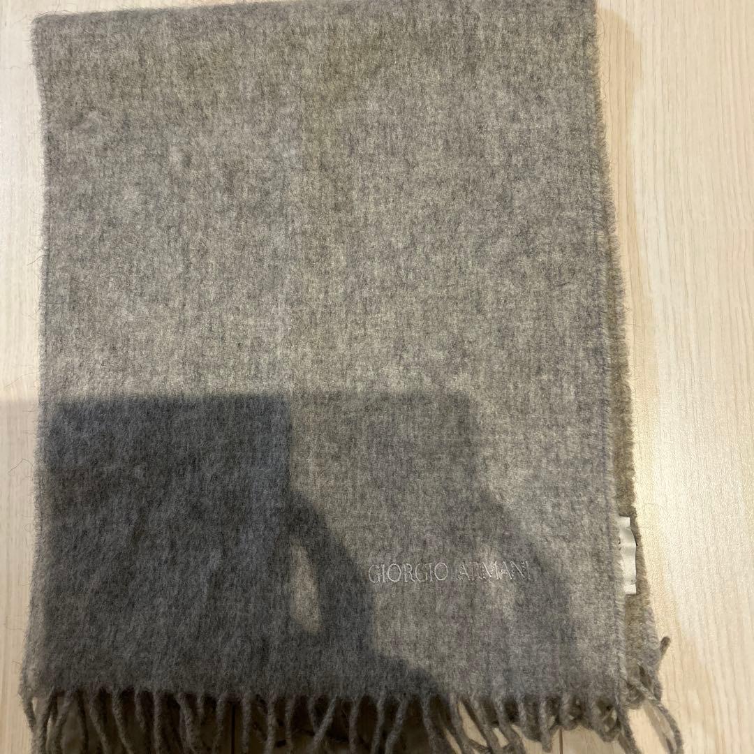 プ*ん様 ARMANI COLLEZIONI グレー マフラー カシミヤ100%