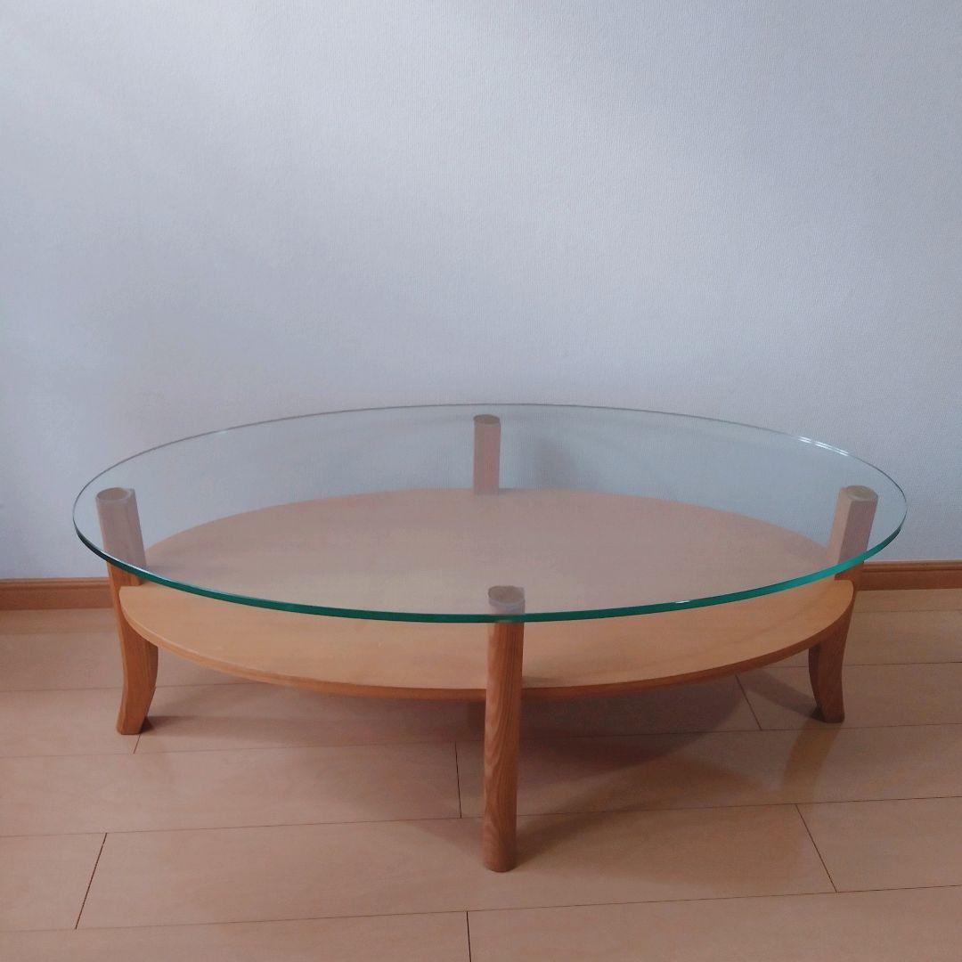 即決☆お値下げ中☆Francfranc購入木製　コーヒーテーブル　ガラステーブル