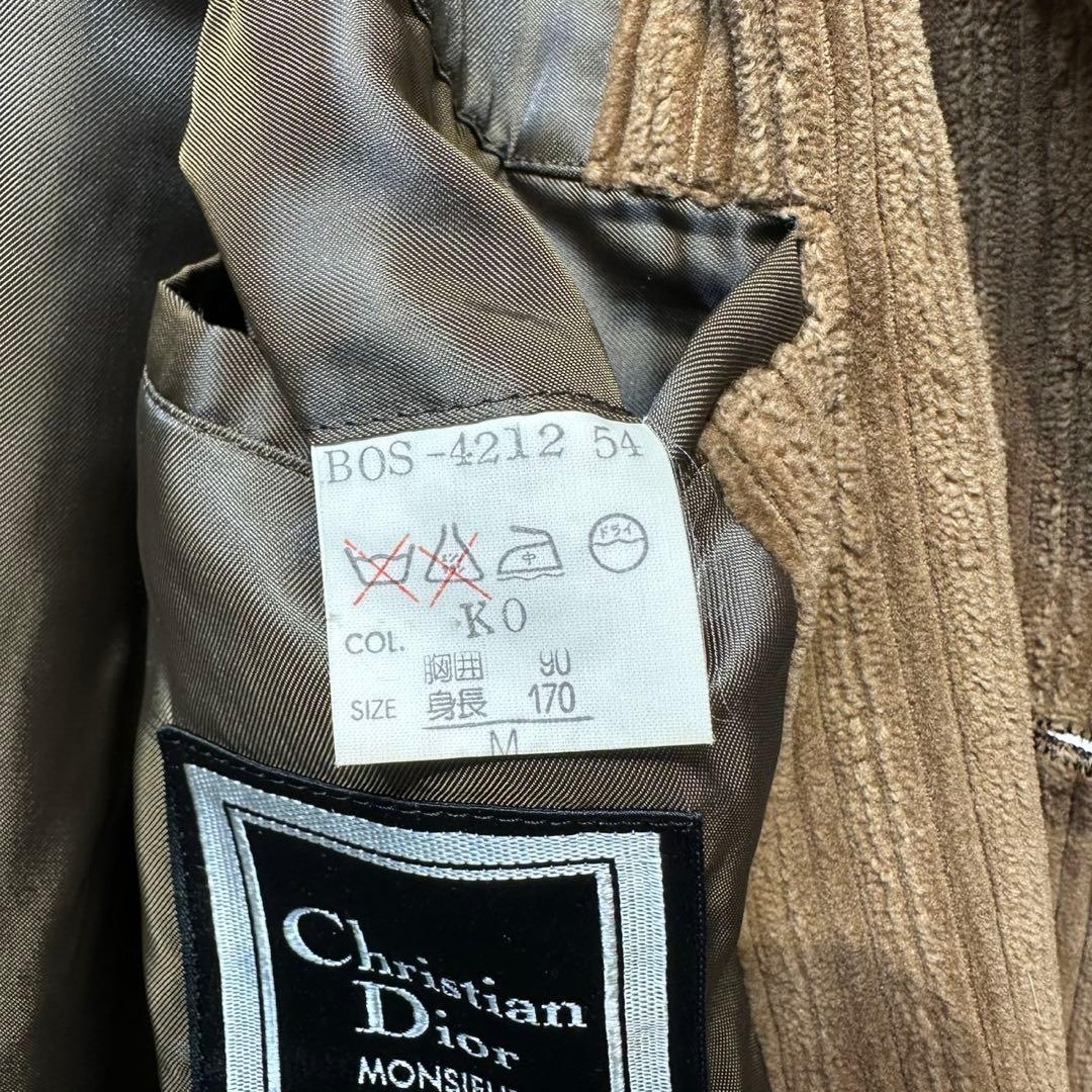 希少 クリスチャン ディオール 上質 コーデュロイ デザイン ステンカラーコート