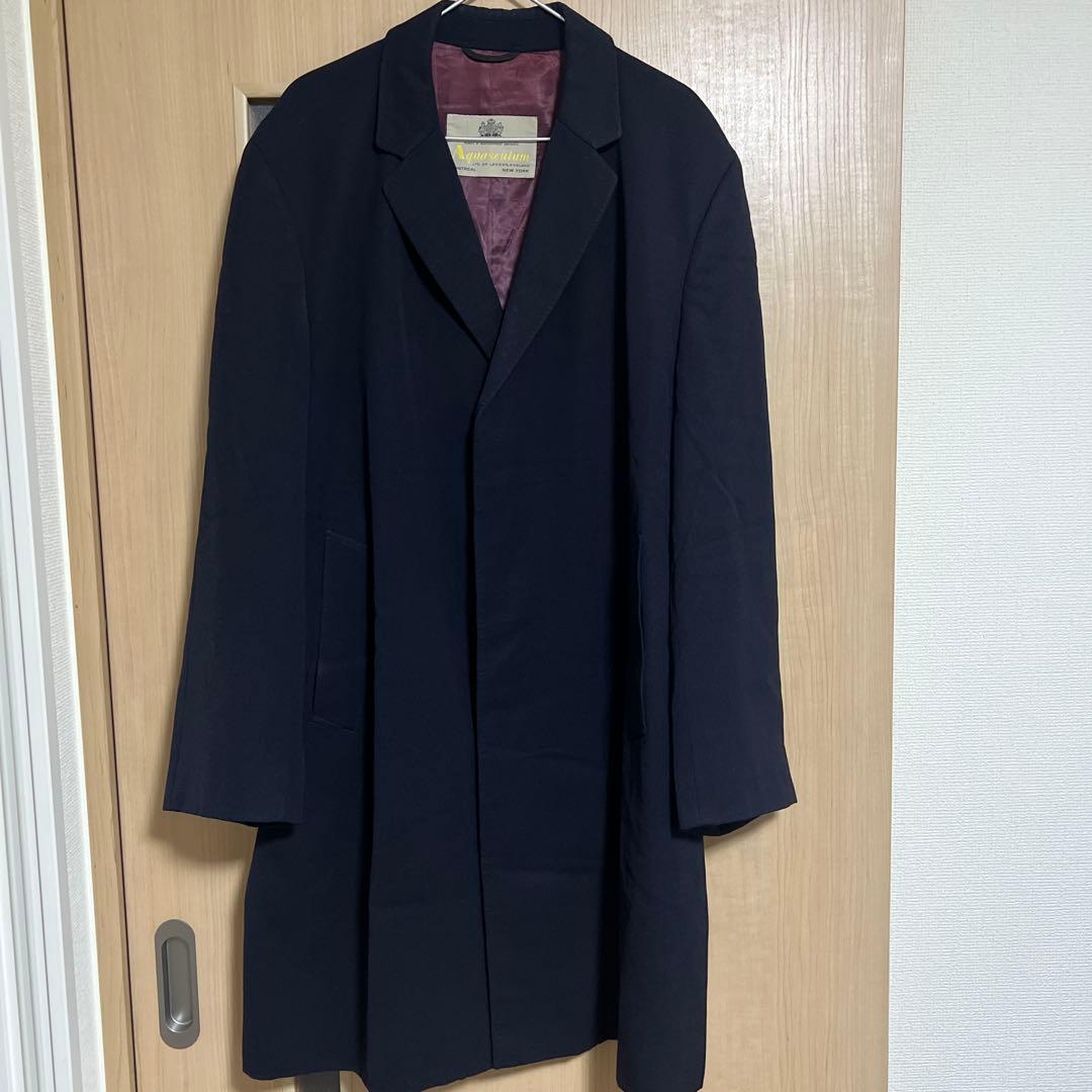 Aquascutum ネイビー チェスターコート