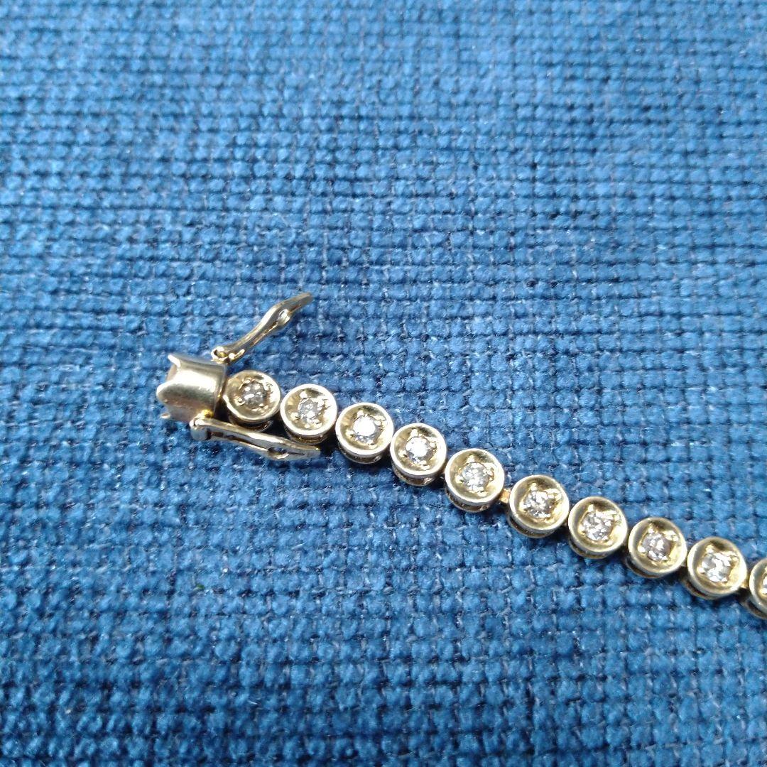 ダイヤ　ブレスレット テニスブレスレット　ダイヤモンド1.30ct K18