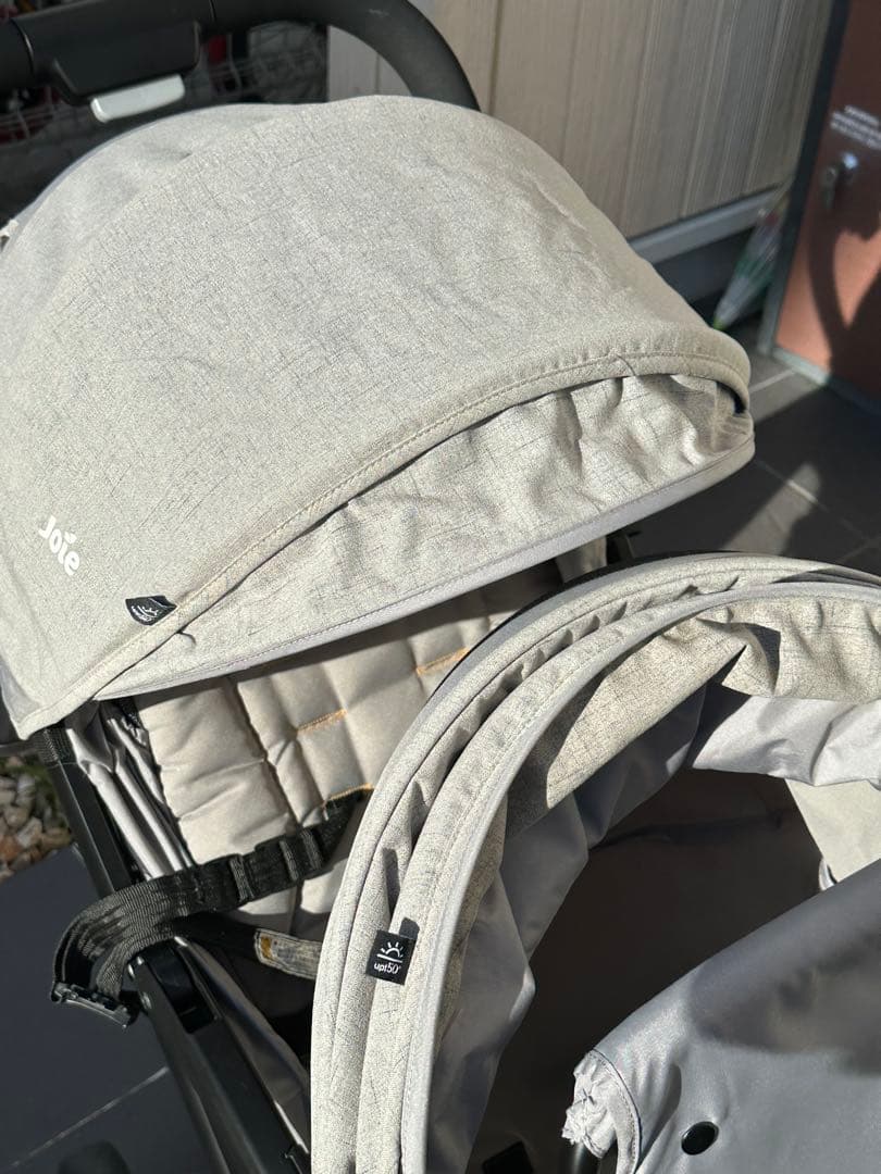 Joie　2人乗り　エヴァライトデュオ　グレー　専用レインカバー付き