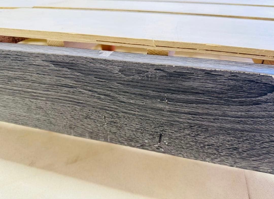 ダブルベッド フレーム付き LEDライト