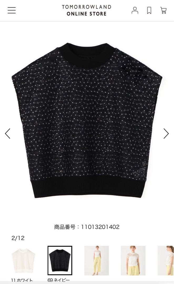 チュールエンブロイダリー レースフレンチスリーブプルオーバー