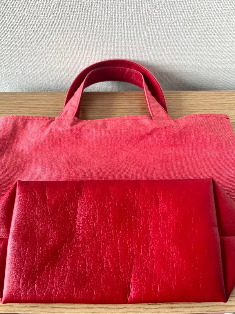 familiar ファミリア 赤デニム地 ミニトートバック