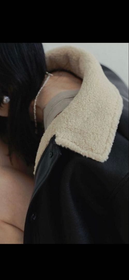 anuke レザー ジャケット ボア アウター todayful 36 ブラック