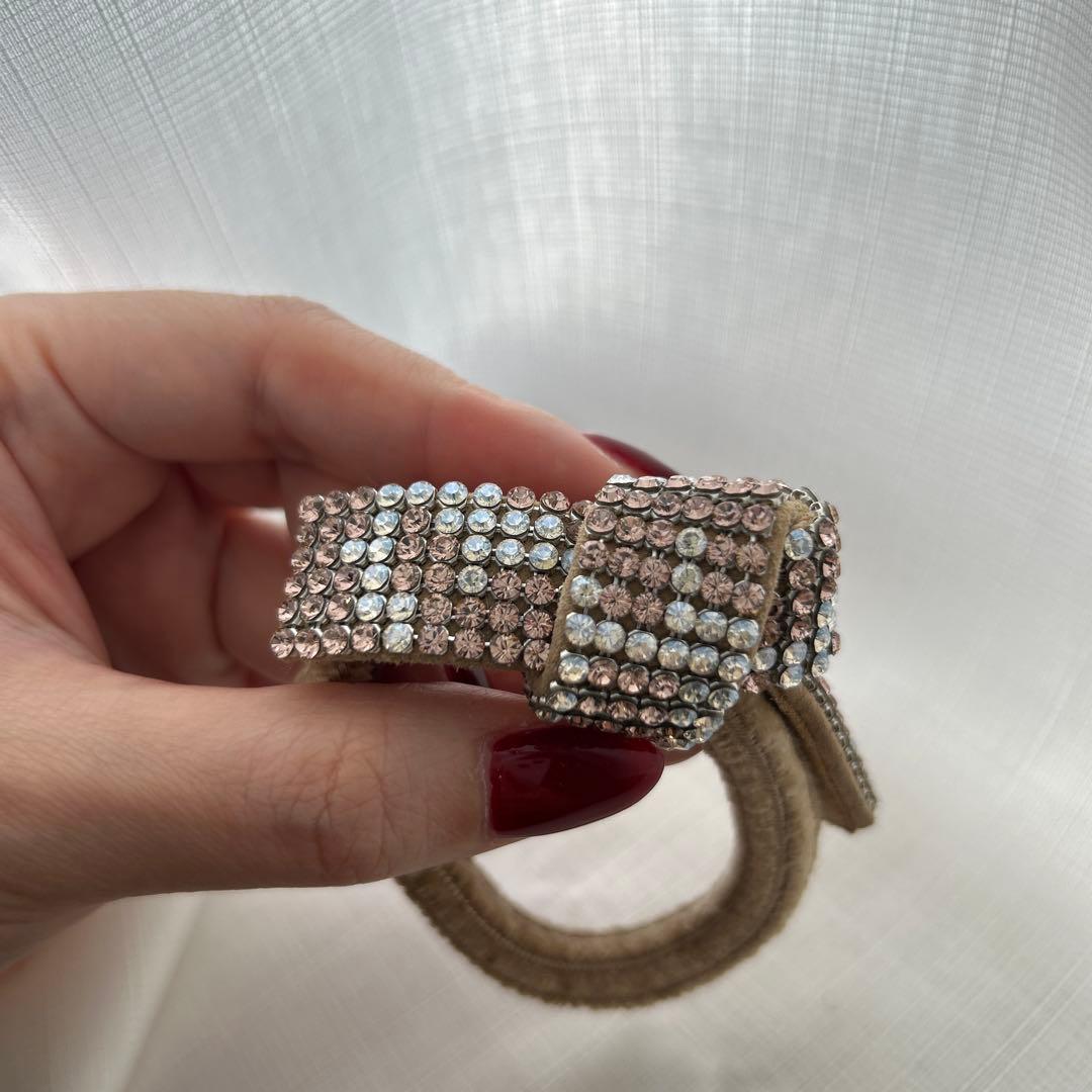 美品　acca アッカ　ブリジット　ポニー　ライトピンク×シルバー