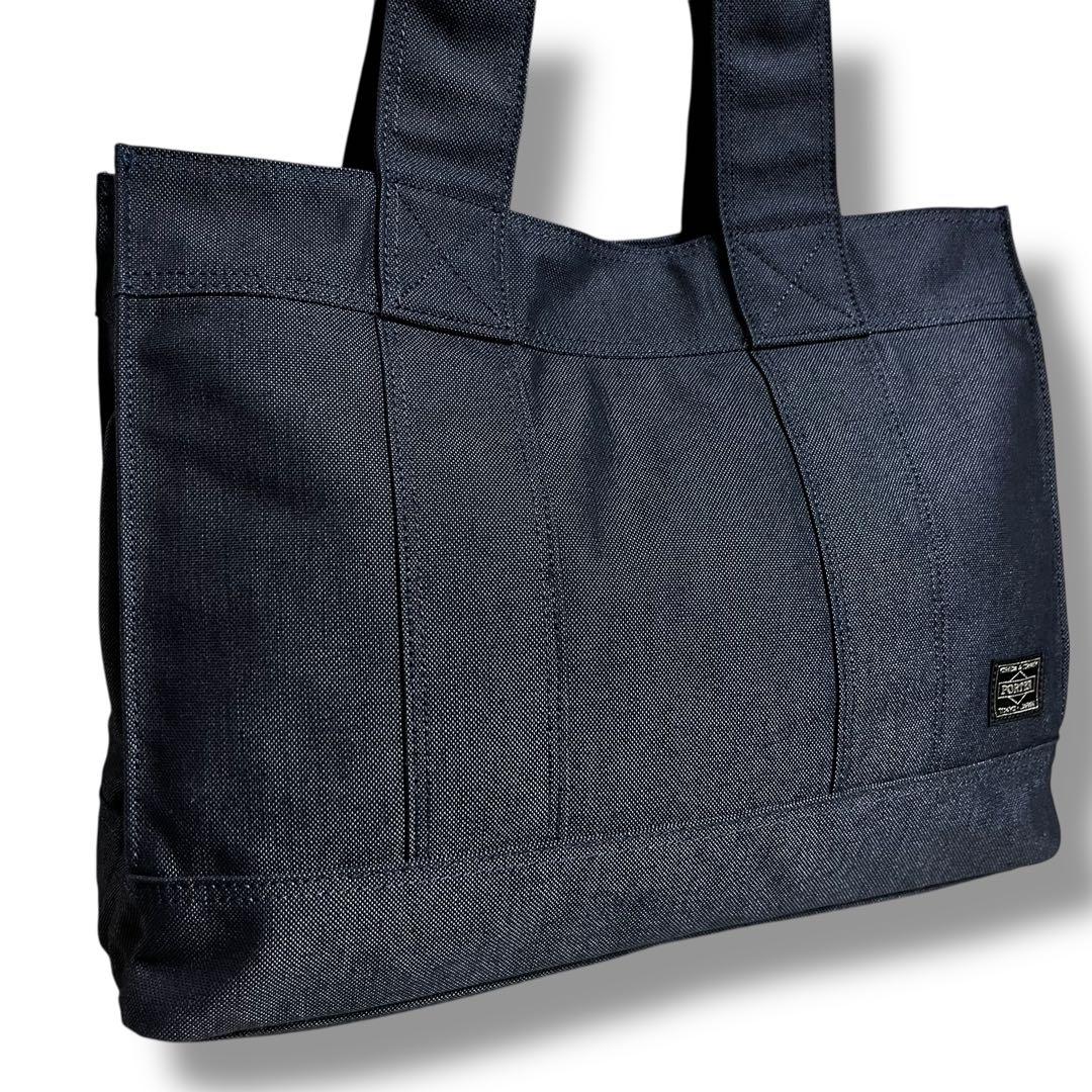 新品同様品 ポーター トートバッグ スモーキー ネイビー L 吉田カバン