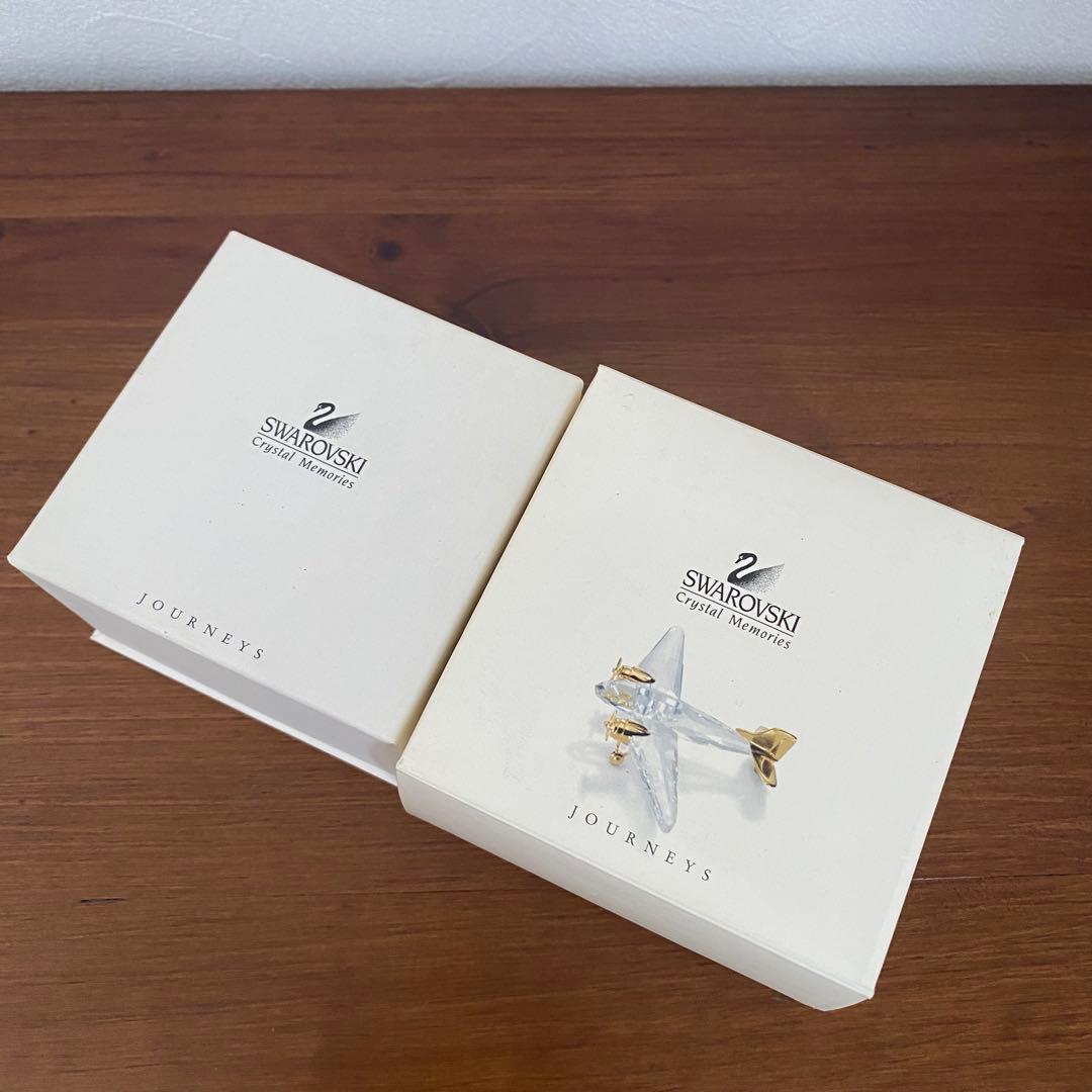 SWAROVSKI スワロフスキー クリスタル 飛行機 置物