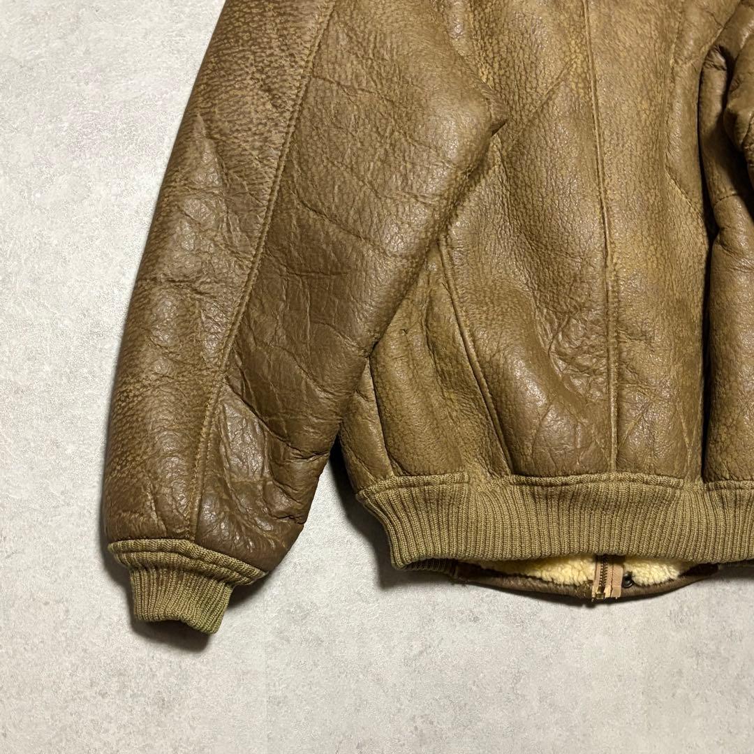 【archive】フライトジャケット　B-6 リアルムートン　USA　 レア　L