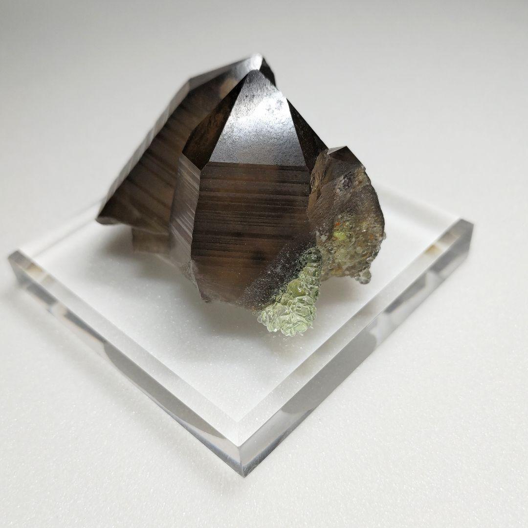 スモーキークォーツ＆ハイアライト　鉱物標本　原石　水晶