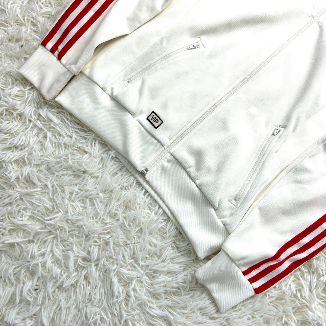 adidas アディダス ☆ジャージ トラックジャケット ホワイト レッド L
