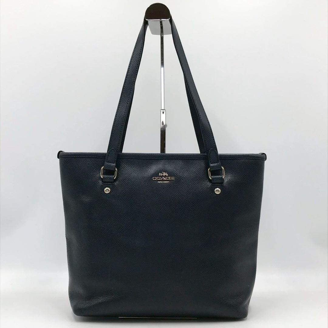 美品/定価10万✨コーチ トートバッグ A4収納可能 レザー ブラック 肩がけ