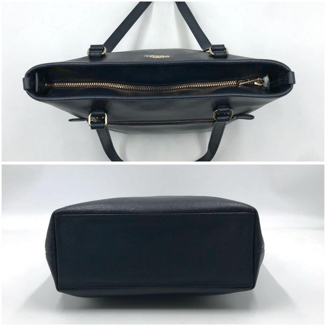 美品/定価10万✨コーチ トートバッグ A4収納可能 レザー ブラック 肩がけ