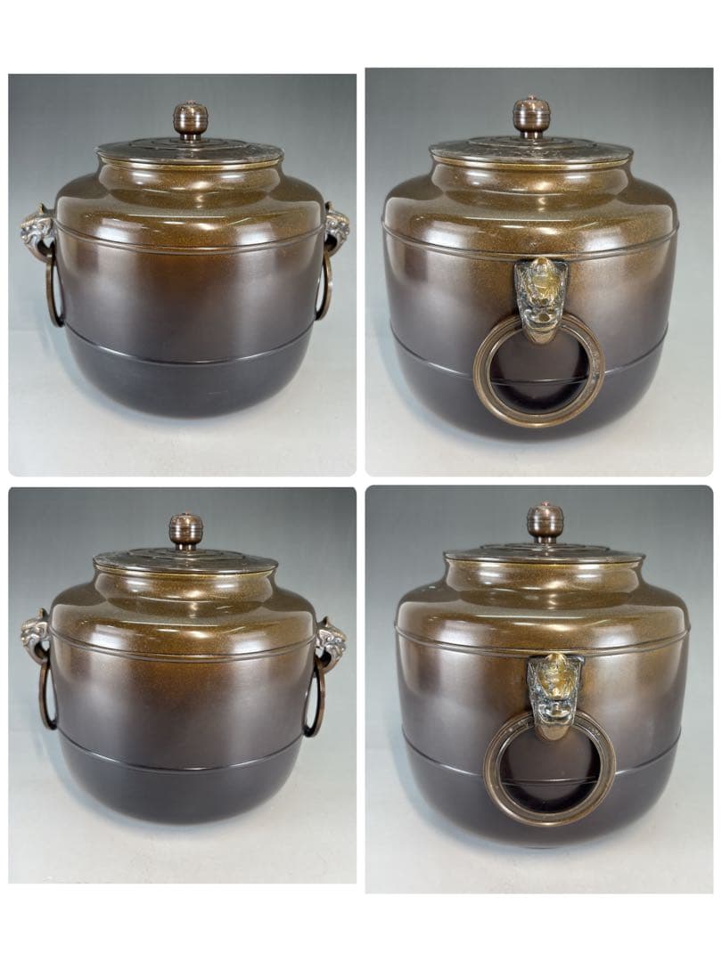 【中古品】祥栄堂　唐銅皆具一揃（共箱）