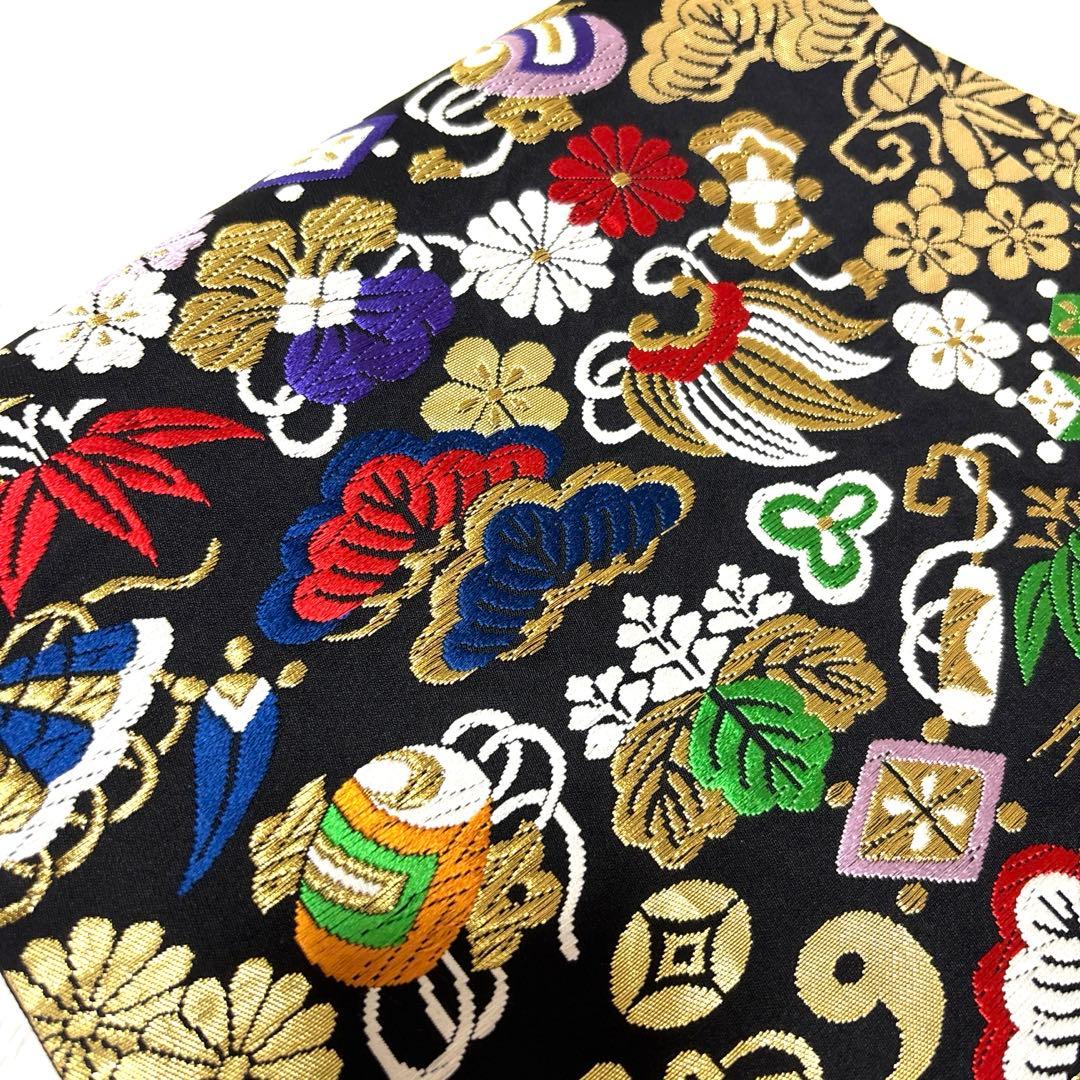 七五三　正絹　西陣織　袋帯　ジュニア帯　７歳　十三詣り