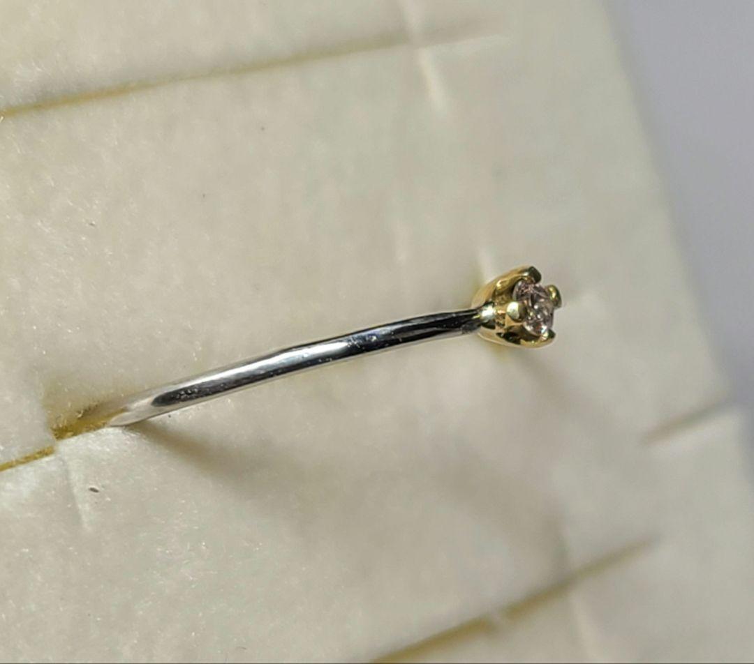 素晴らしいピンクの輝き★天然ピンクダイヤモンド18金&Pt900★