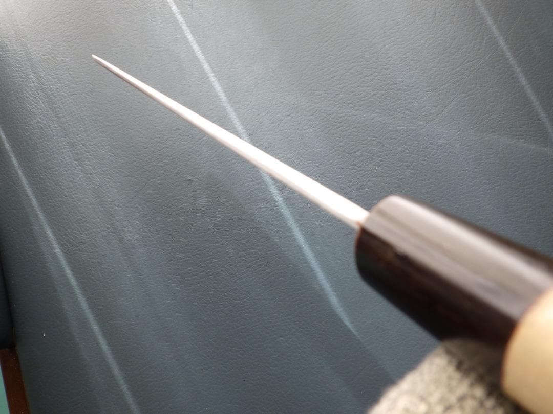 日本橋木屋㊧利き★東型薄刃包丁220ｍｍマチ/白紙・★黒水牛柄★手研ぎ済み▲