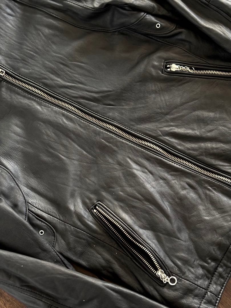 BEAUTY&YOUTH/シープレザー シングル ライダースJKT ブラック M